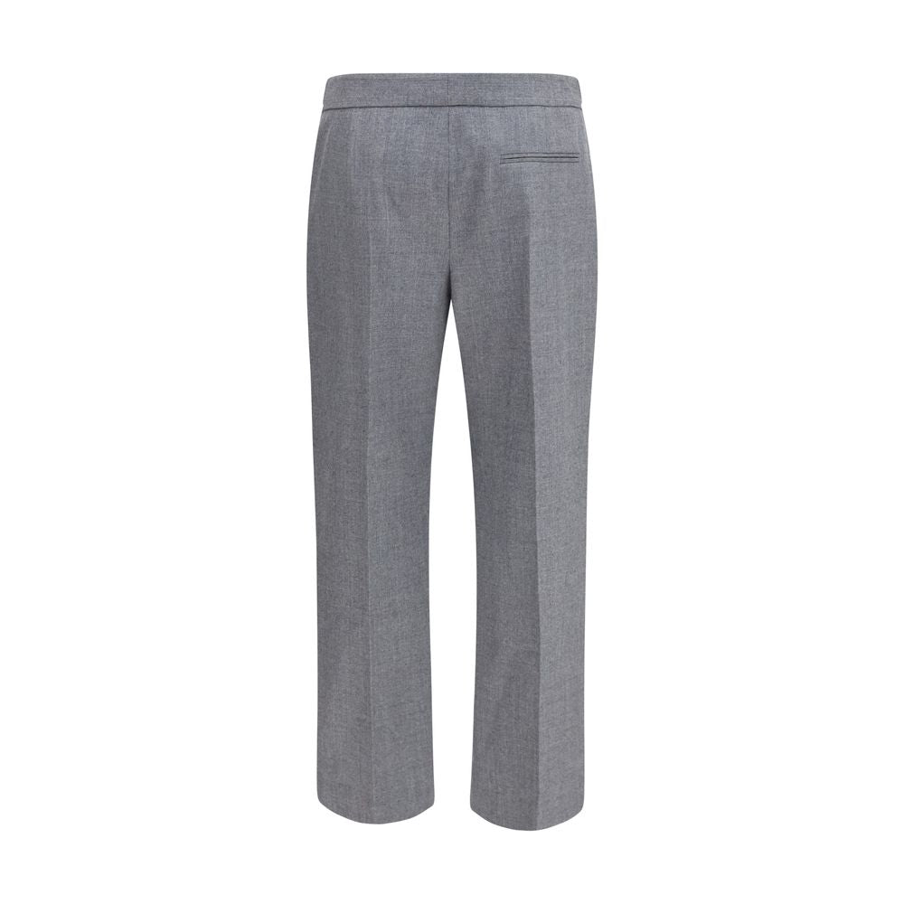 Alexander McQueen Gray Wool Oves Aries Casual Women's Pants