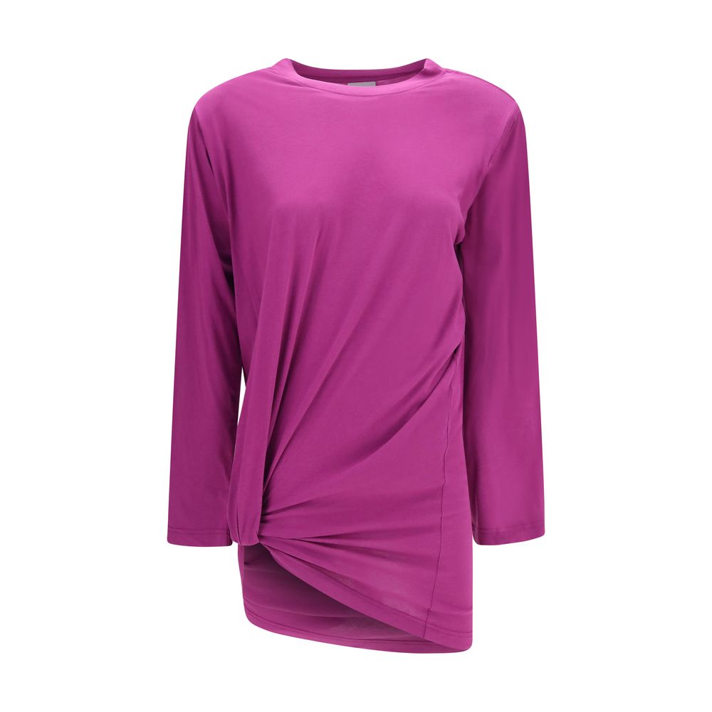 Balenciaga Purple Cotton Long Sleeve Women's T-Shirt