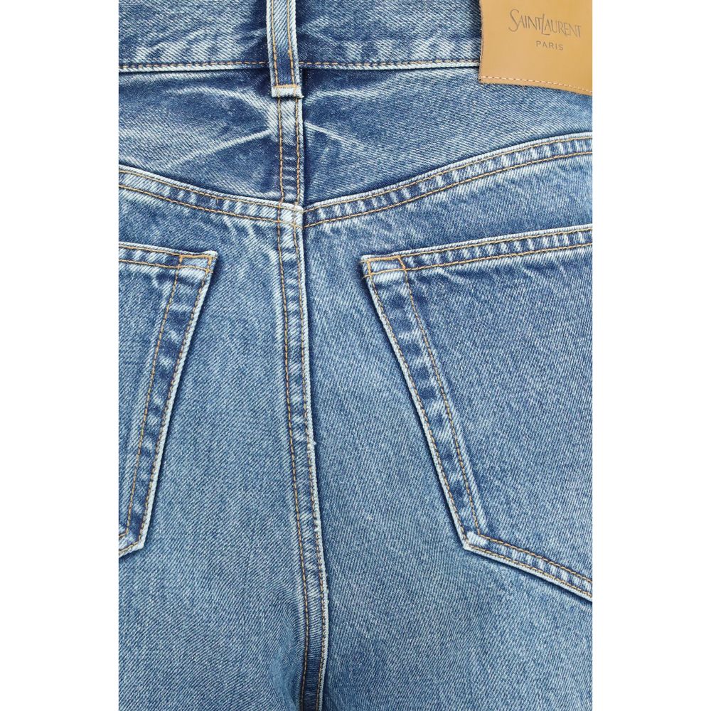 Saint Laurent Blue Cotton Jeans Women's Denim