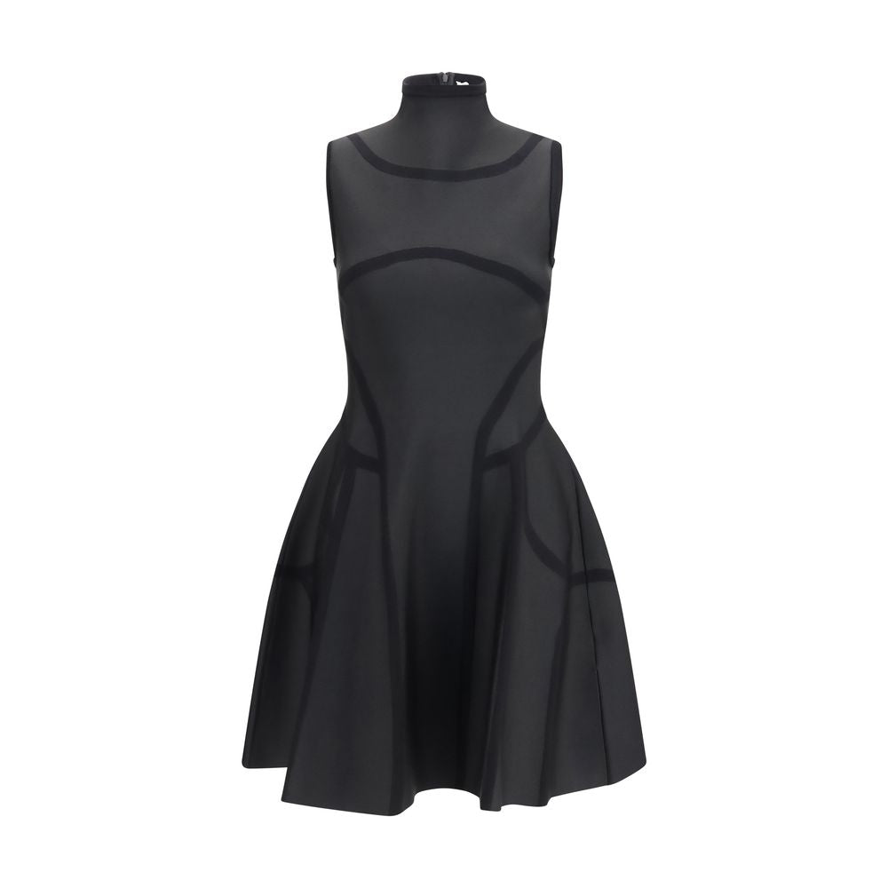 Alexander McQueen Black Polyester Cocktail Women's Dress