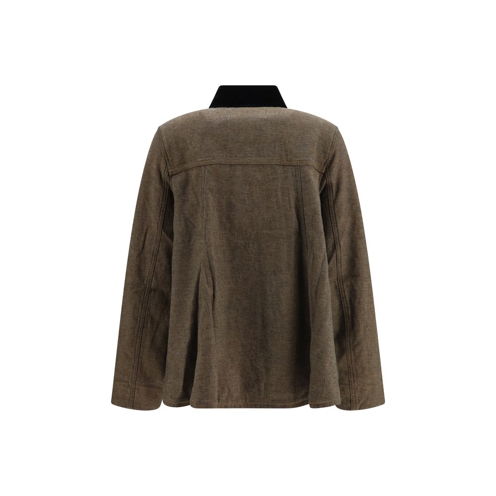 Ganni Brown Cotton Denim Women's Jacket