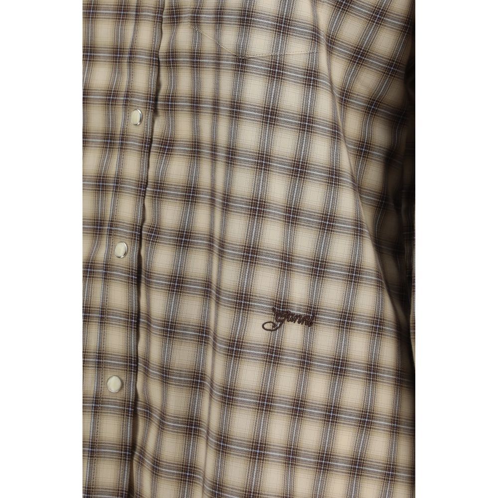 Ganni Beige Cotton Dress Women's Shirt