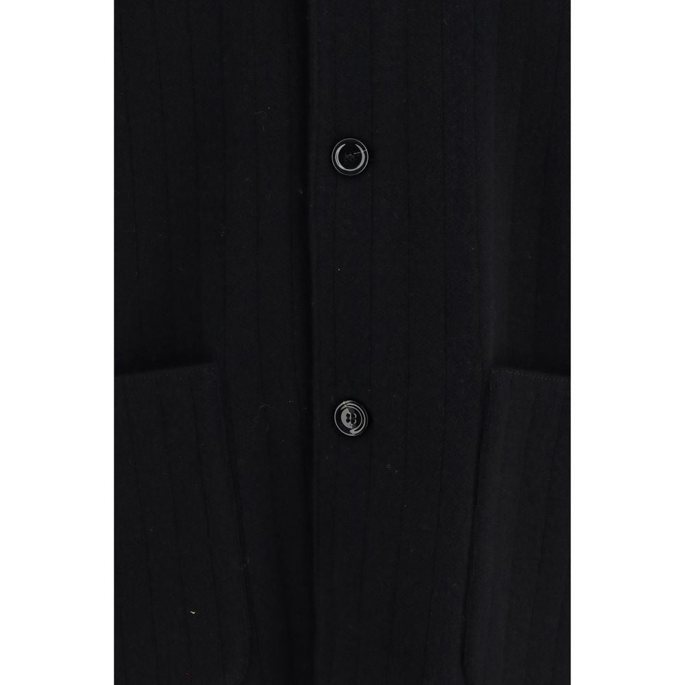 Lardini Black Wool Oves Aries Full-Length Men's Jacket