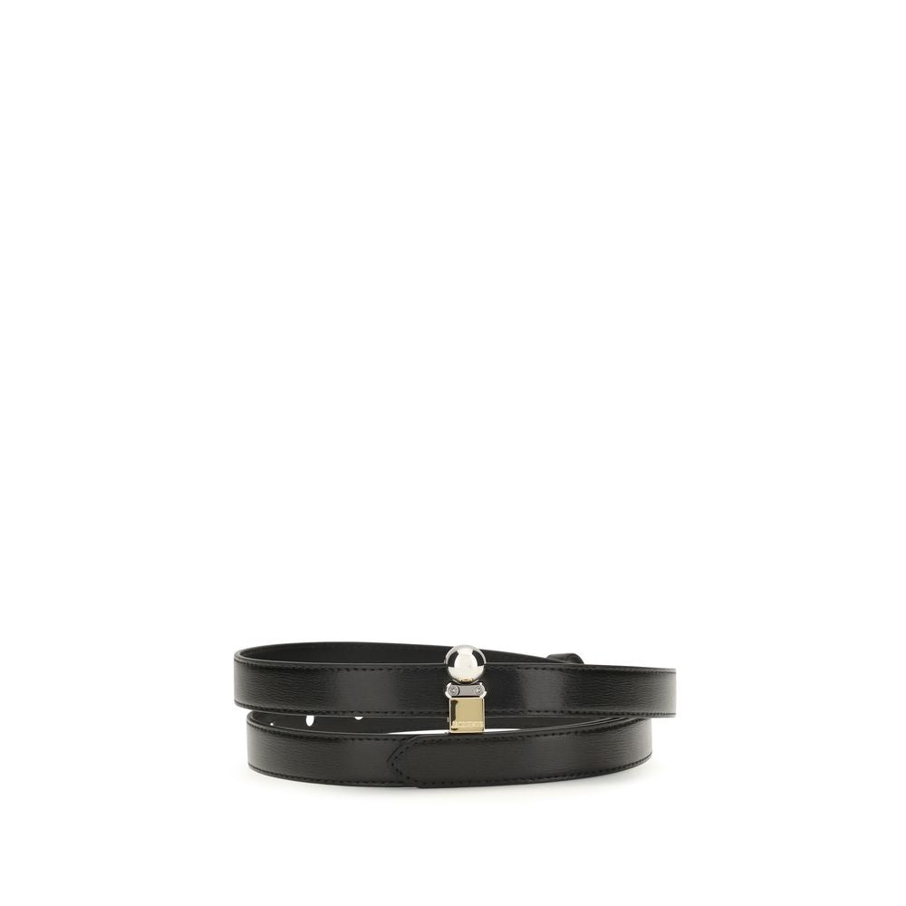 Jacquemus Black Calf Leather Bos Taurus Regular Women's Belt