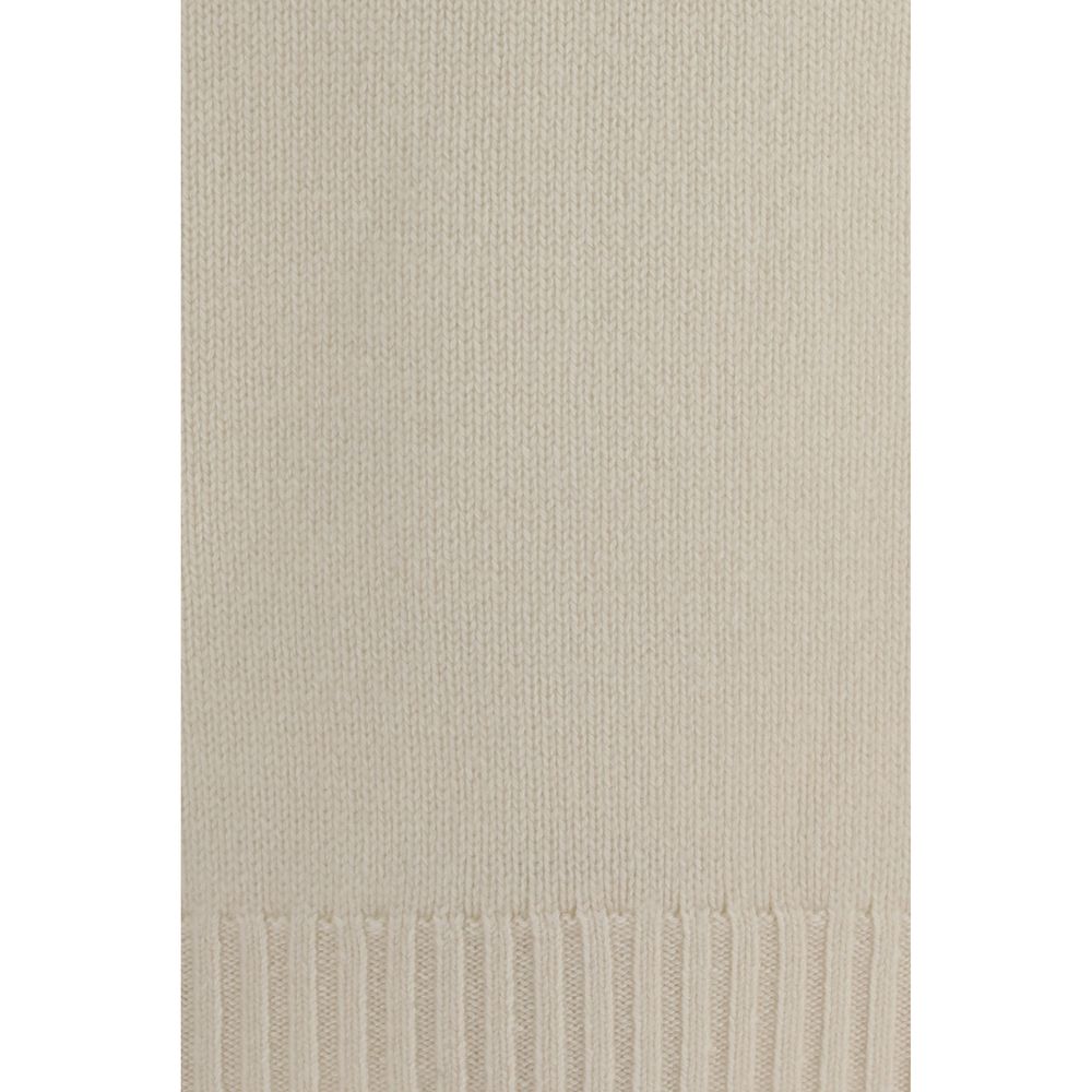 Umit Benan White Cashmere Men's Turtleneck