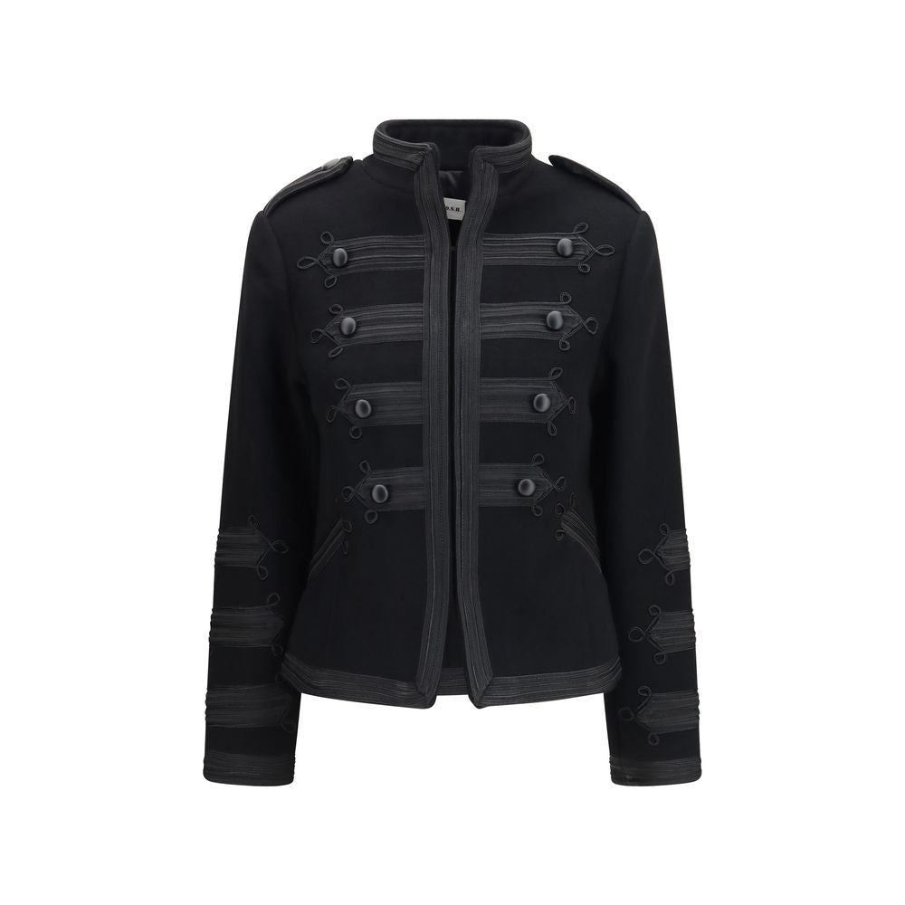 P.A.R.O.S.H. Black Wool Oves Aries Women's Jacket