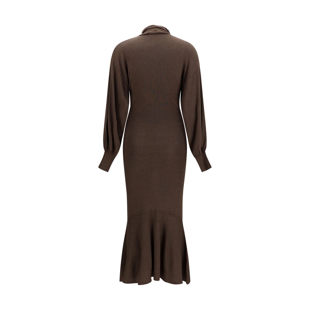 Jacquemus Brown Silk Casual Women's Dress