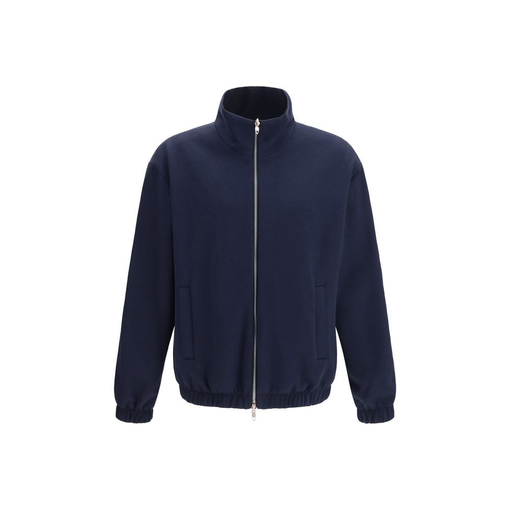 Umit Benan Blue Silk Full-Length Men's Jacket
