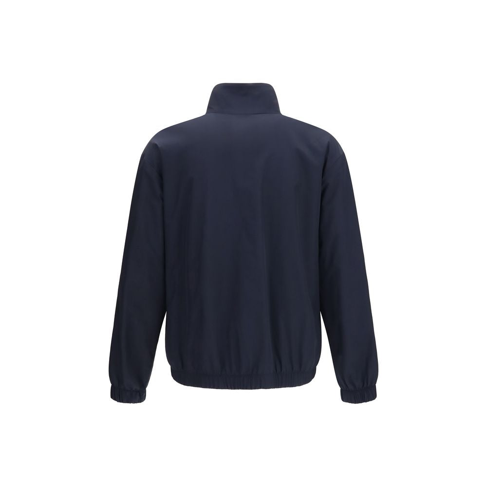 Umit Benan Blue Silk Full-Length Men's Jacket
