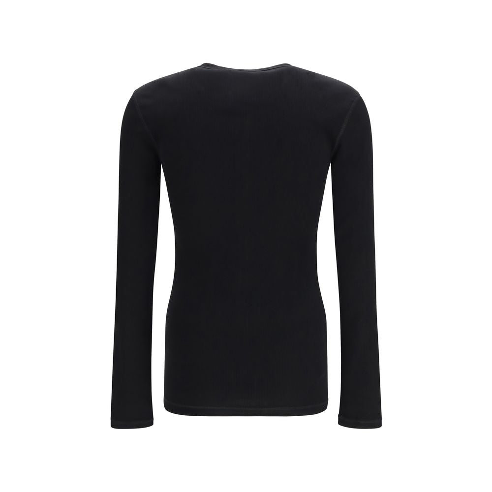 Dolce & Gabbana Black Cotton Long Sleeve Men's T-Shirt