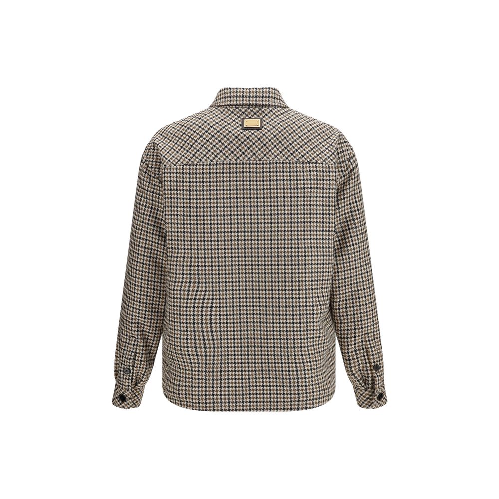 Dolce & Gabbana Brown Wool Oves Aries Full-Length Men's Jacket