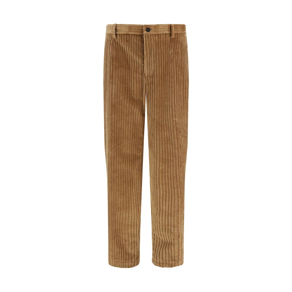 Dolce & Gabbana Brown Cotton Casual Men's Pants