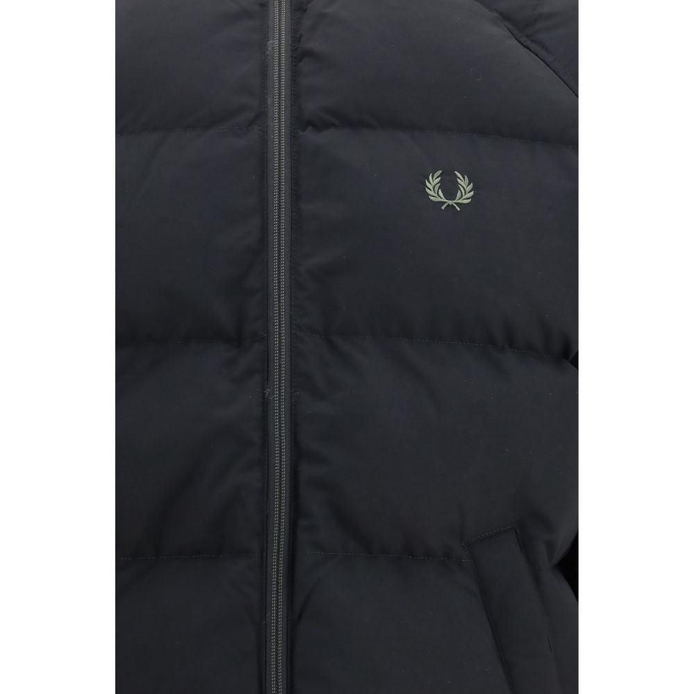 Fred Perry Black Polyamide Full-Length Men's Jacket