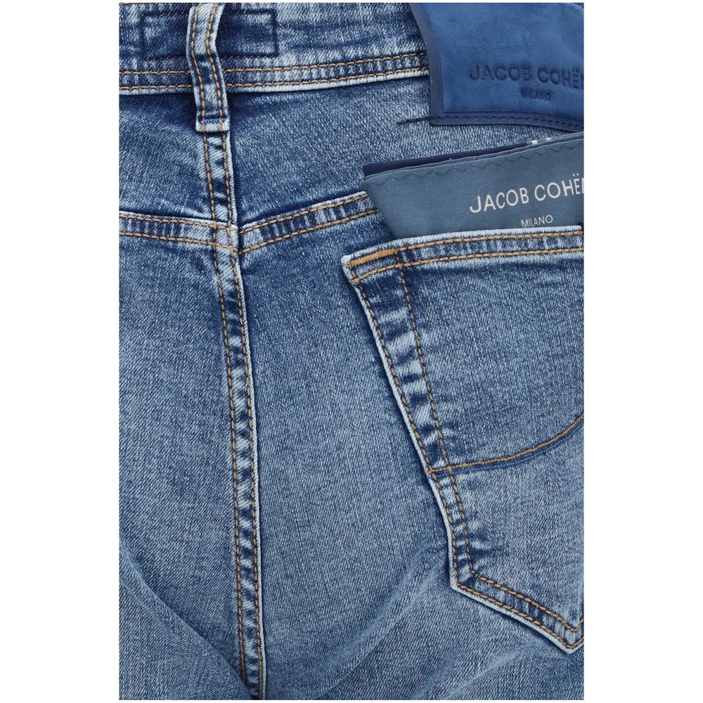 Jacob Cohen Blue Cotton Tapered Men's Jeans