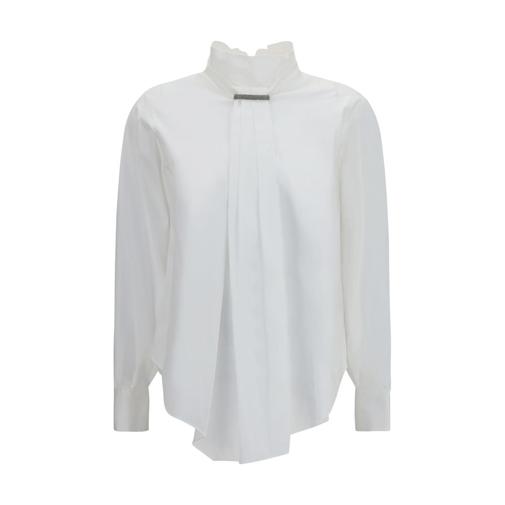 Brunello Cucinelli White Cotton Women's Blouse