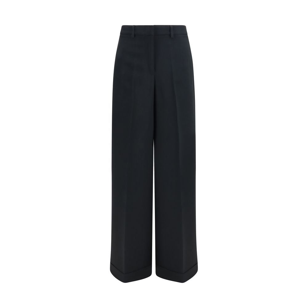 Fabiana Filippi Black Acetate Casual Women's Pants
