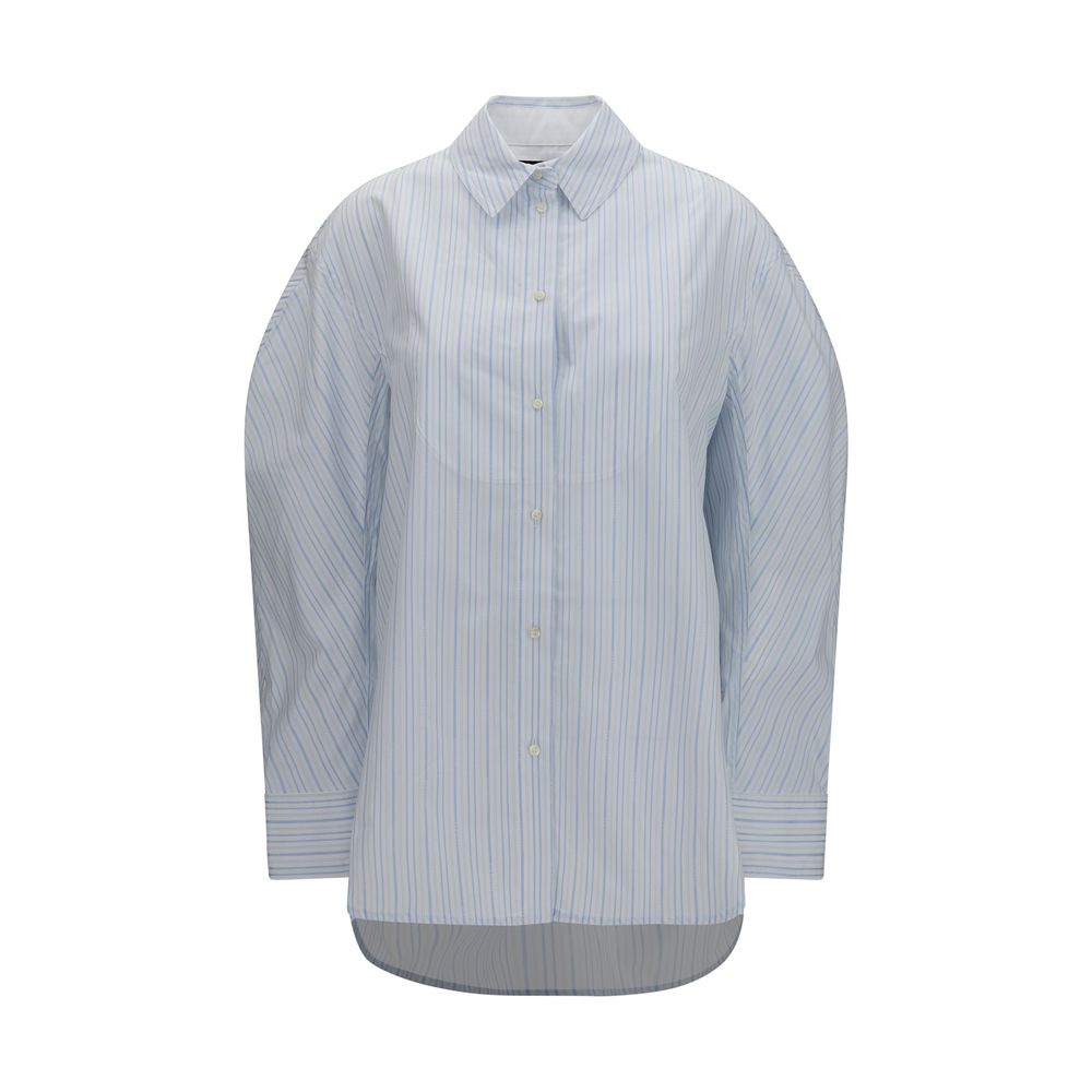 Jacquemus Blue Cotton Dress Women's Shirt