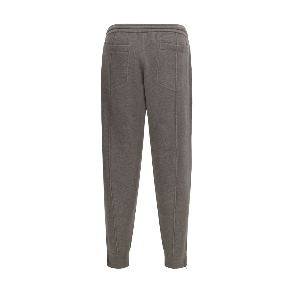 Brunello Cucinelli Bicolor Cashmere Athletic Men's Pants