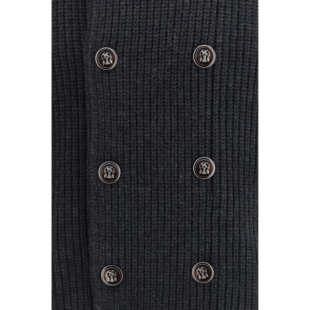 Brunello Cucinelli Gray Cashmere Men's Cardigan