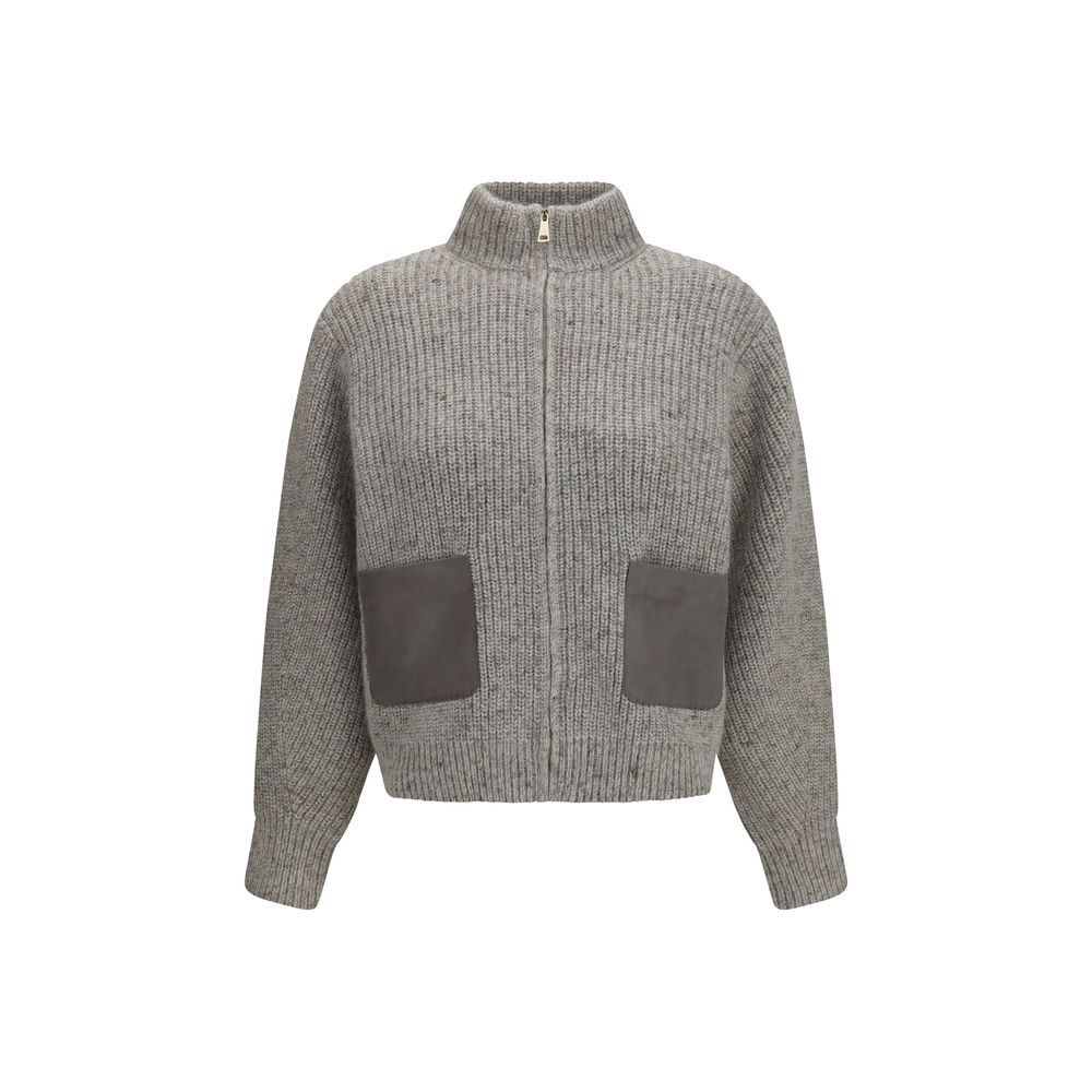 Fabiana Filippi Gray Wool Oves Aries Women's Sweatshirt