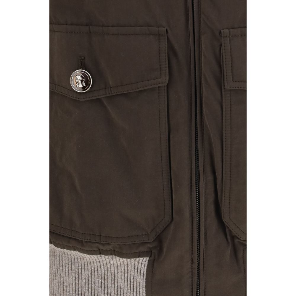 Brunello Cucinelli Brown Cotton Men's Bomber