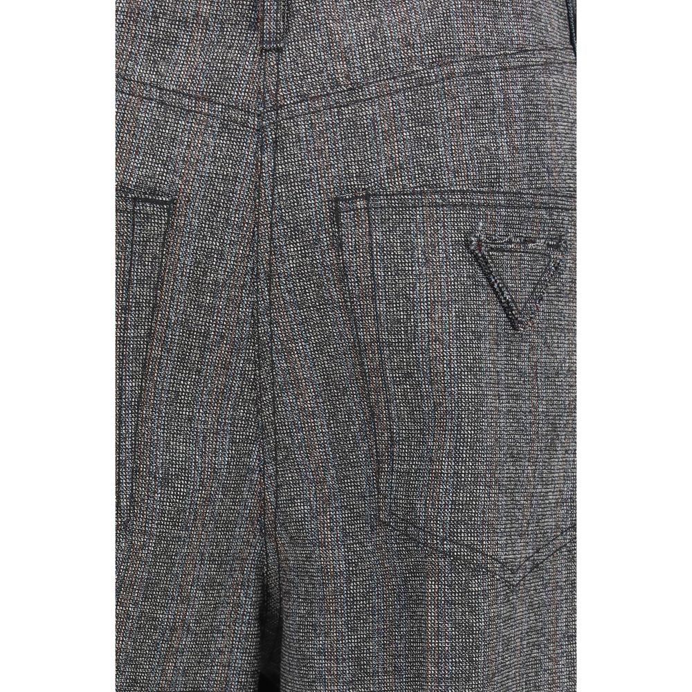 Prada Gray Wool Oves Aries Casual Women's Pants