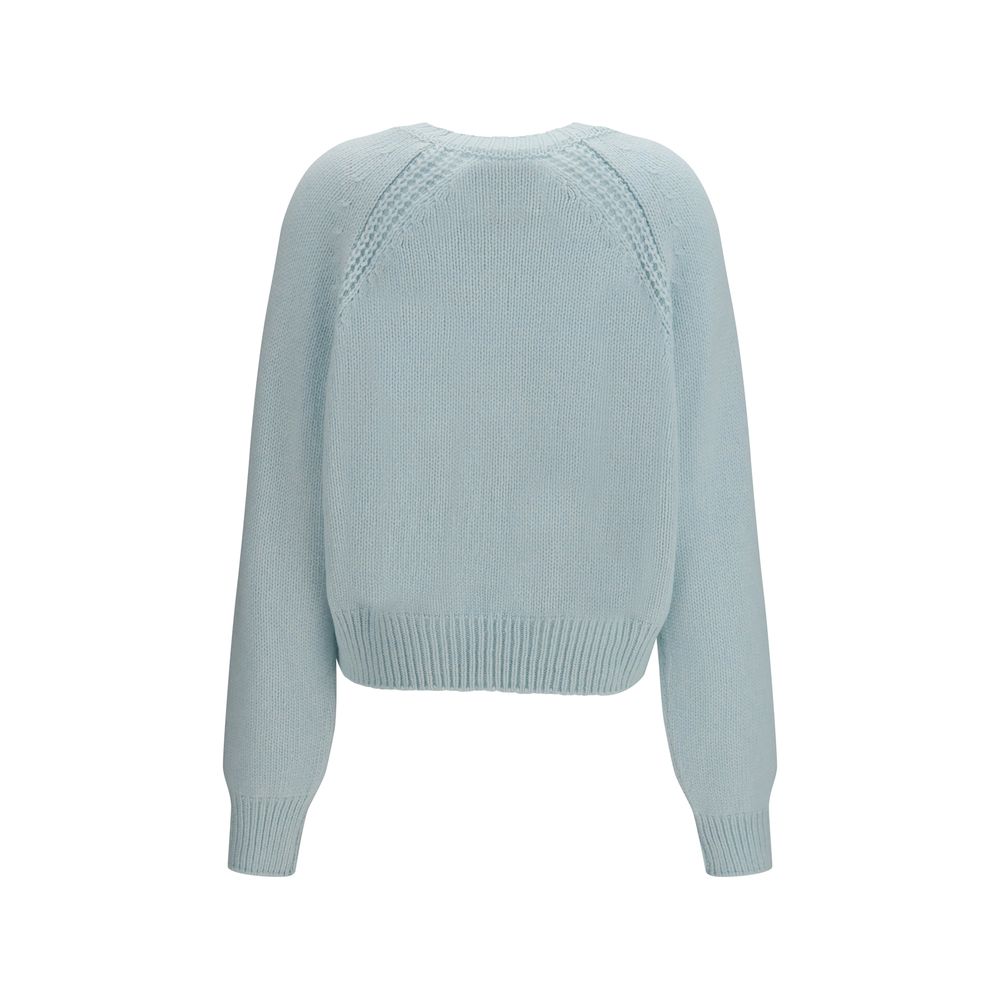SA SU PHI Blue Cashmere Women's Sweater