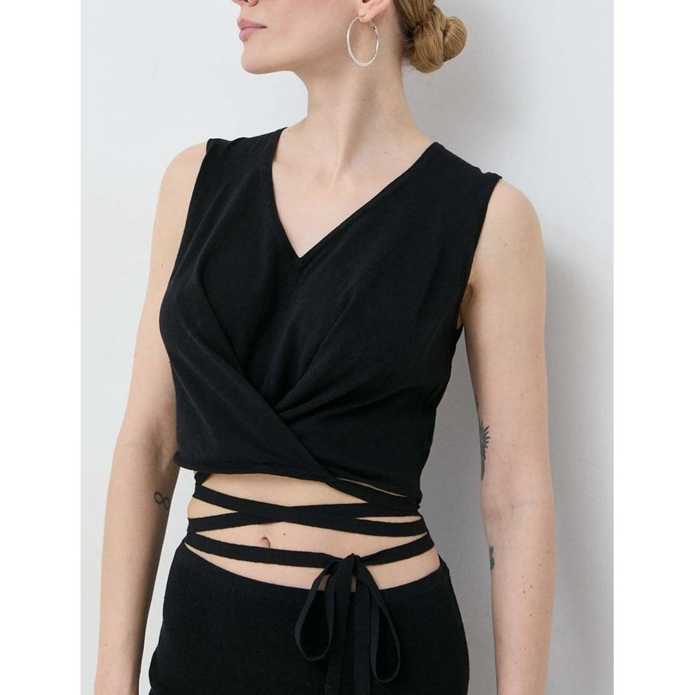 Patrizia Pepe Black Cotton Casual Women's Dress
