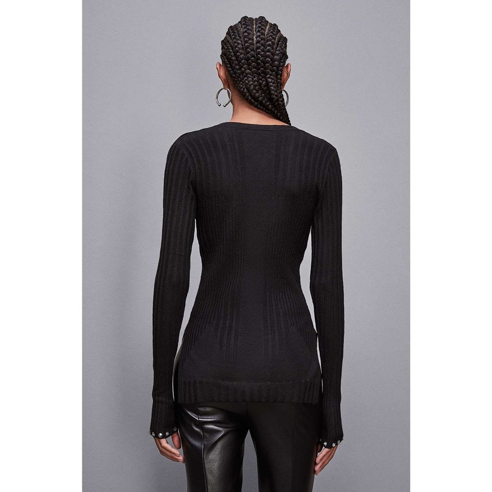 Patrizia Pepe Black Leather Women's Pants