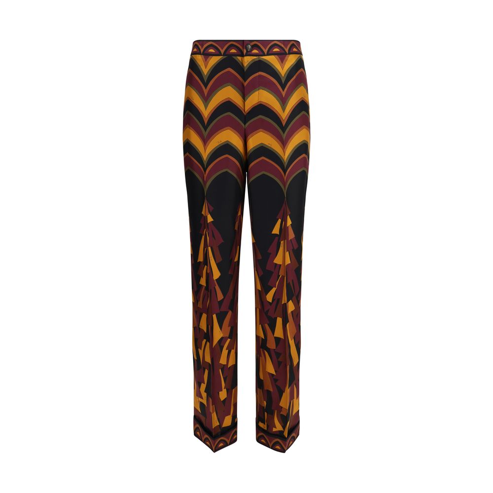 Emilio Pucci Multicolor Silk Casual Women's Pants