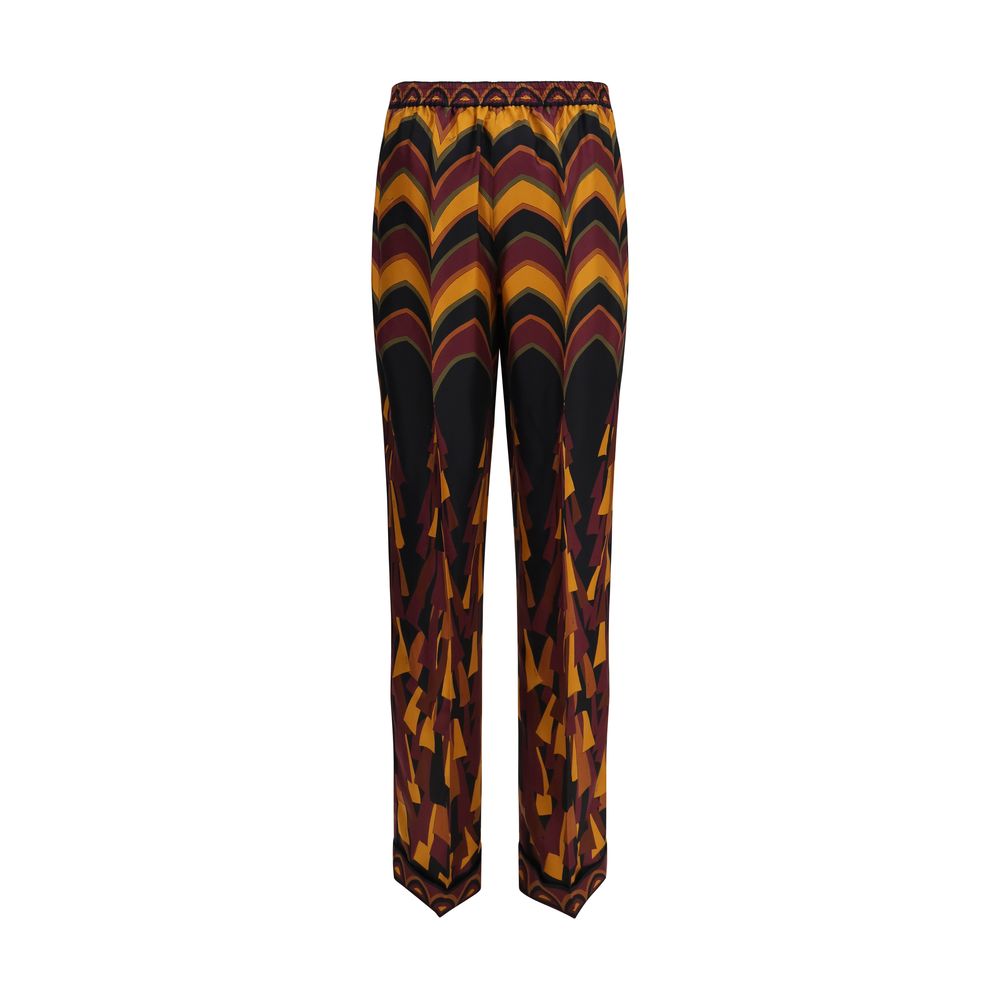 Emilio Pucci Multicolor Silk Casual Women's Pants