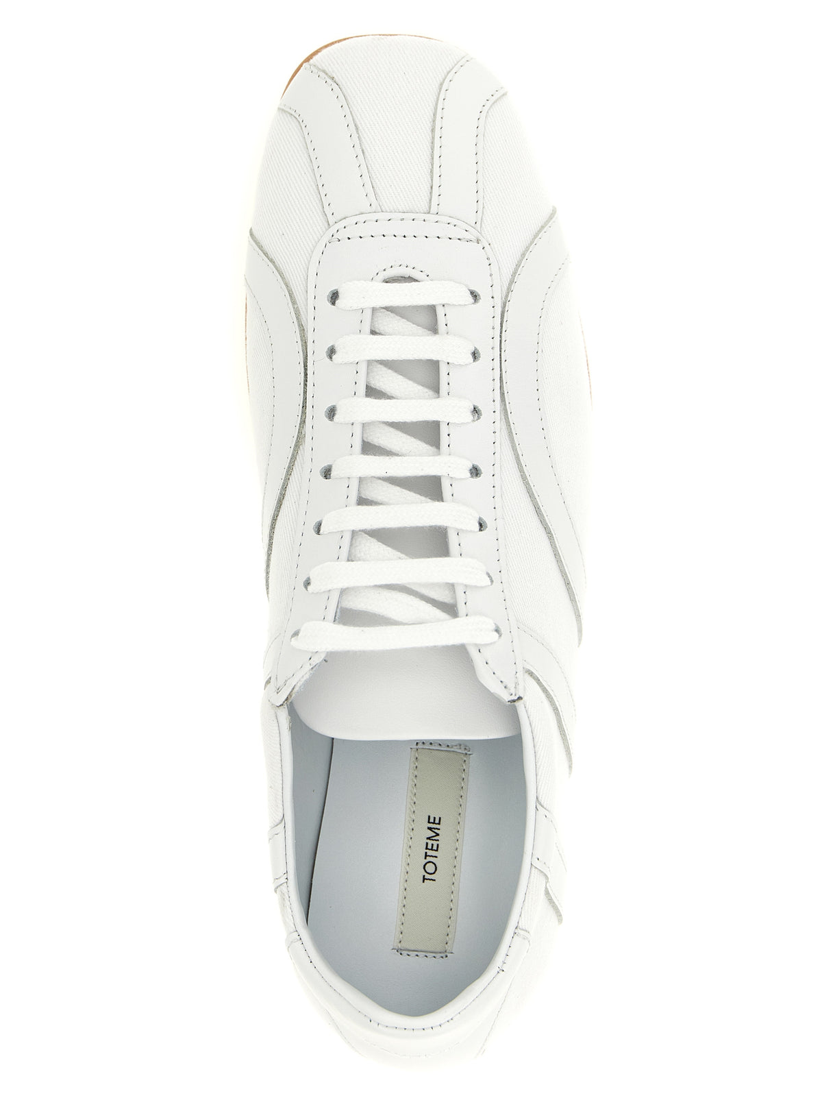 TOTEME White Recycled Cotton Low Top Women's Sneakers