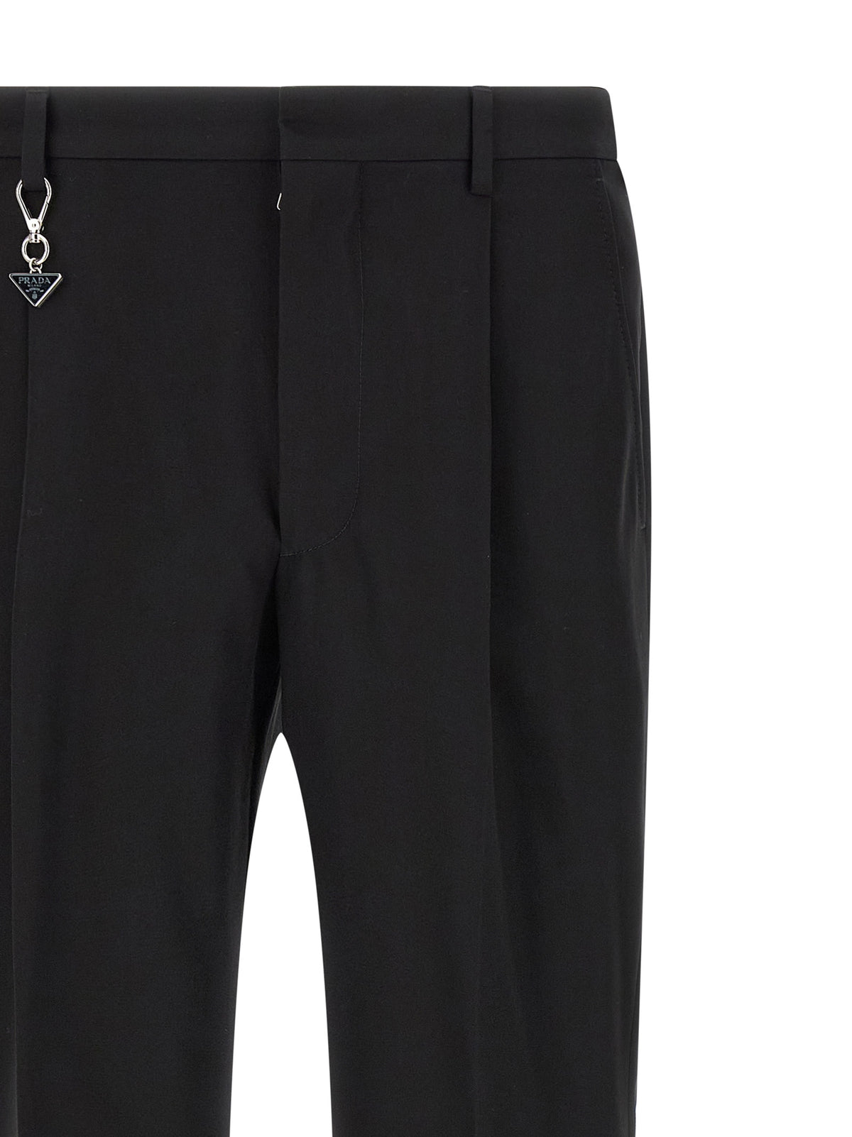 Prada Black Cotton Casual Men's Pants