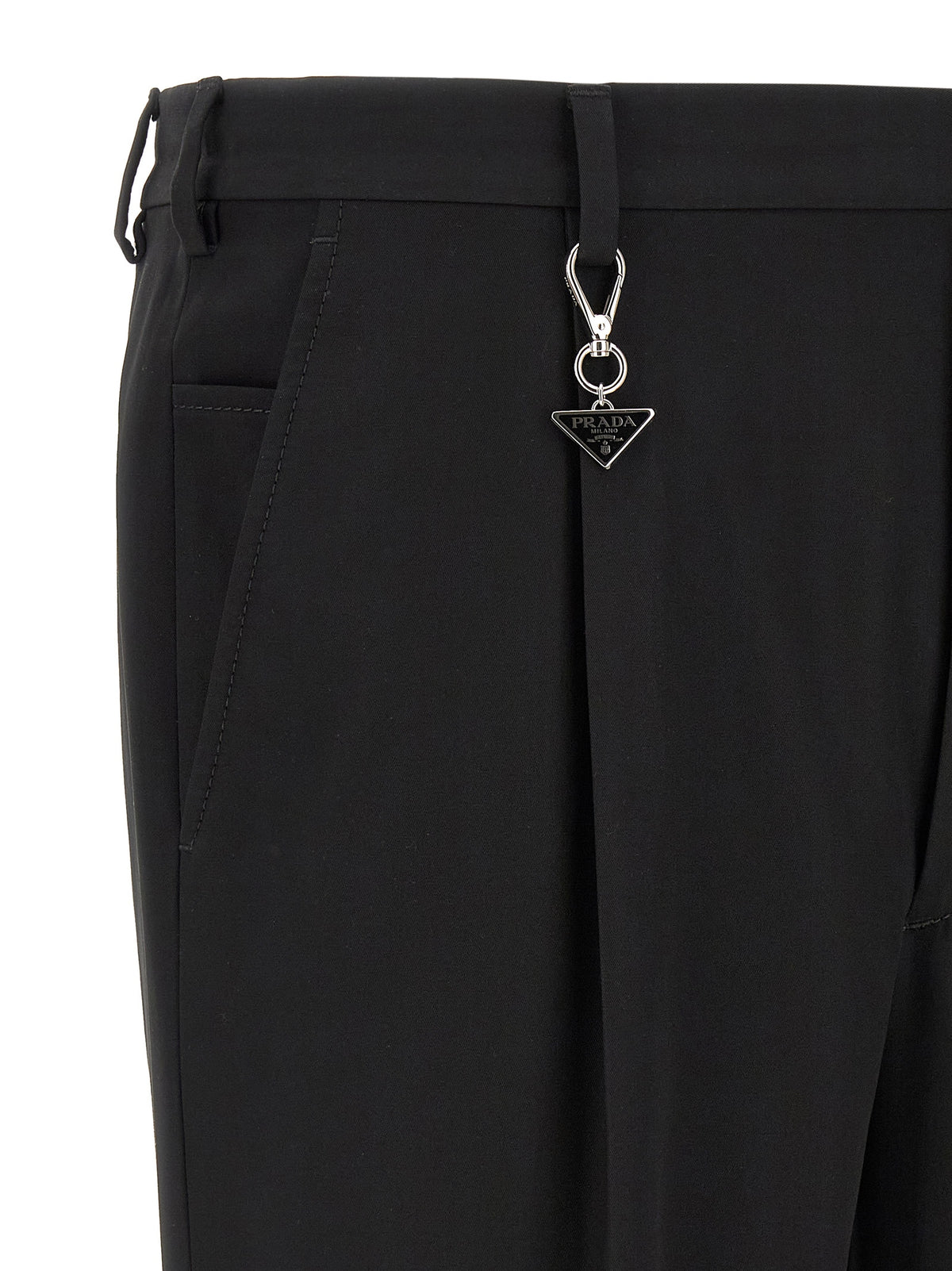 Prada Black Cotton Casual Men's Pants