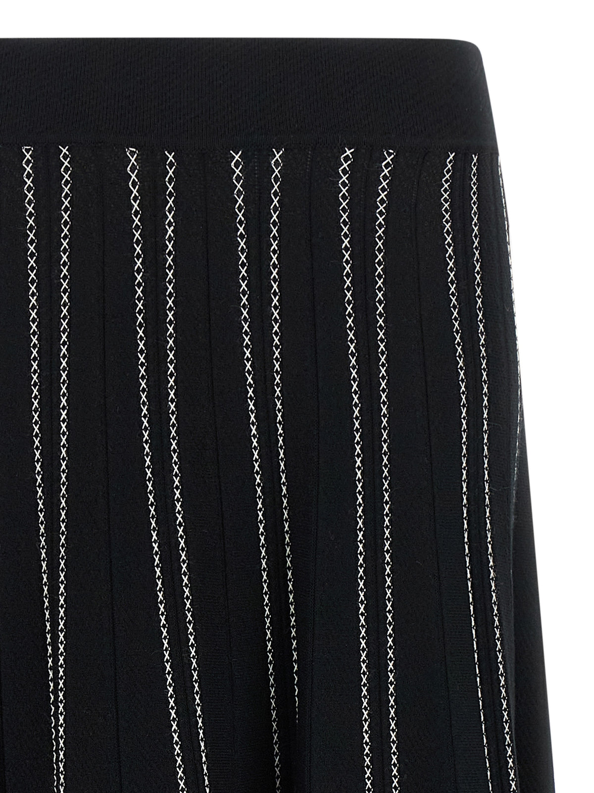 Elisabetta Franchi Black Viscose Midi Women's Skirt