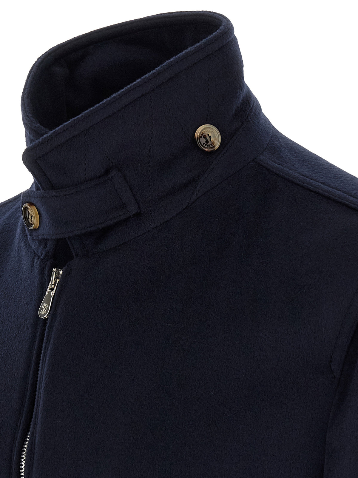 Brunello Cucinelli Blue Virgin Wool Men's Bomber
