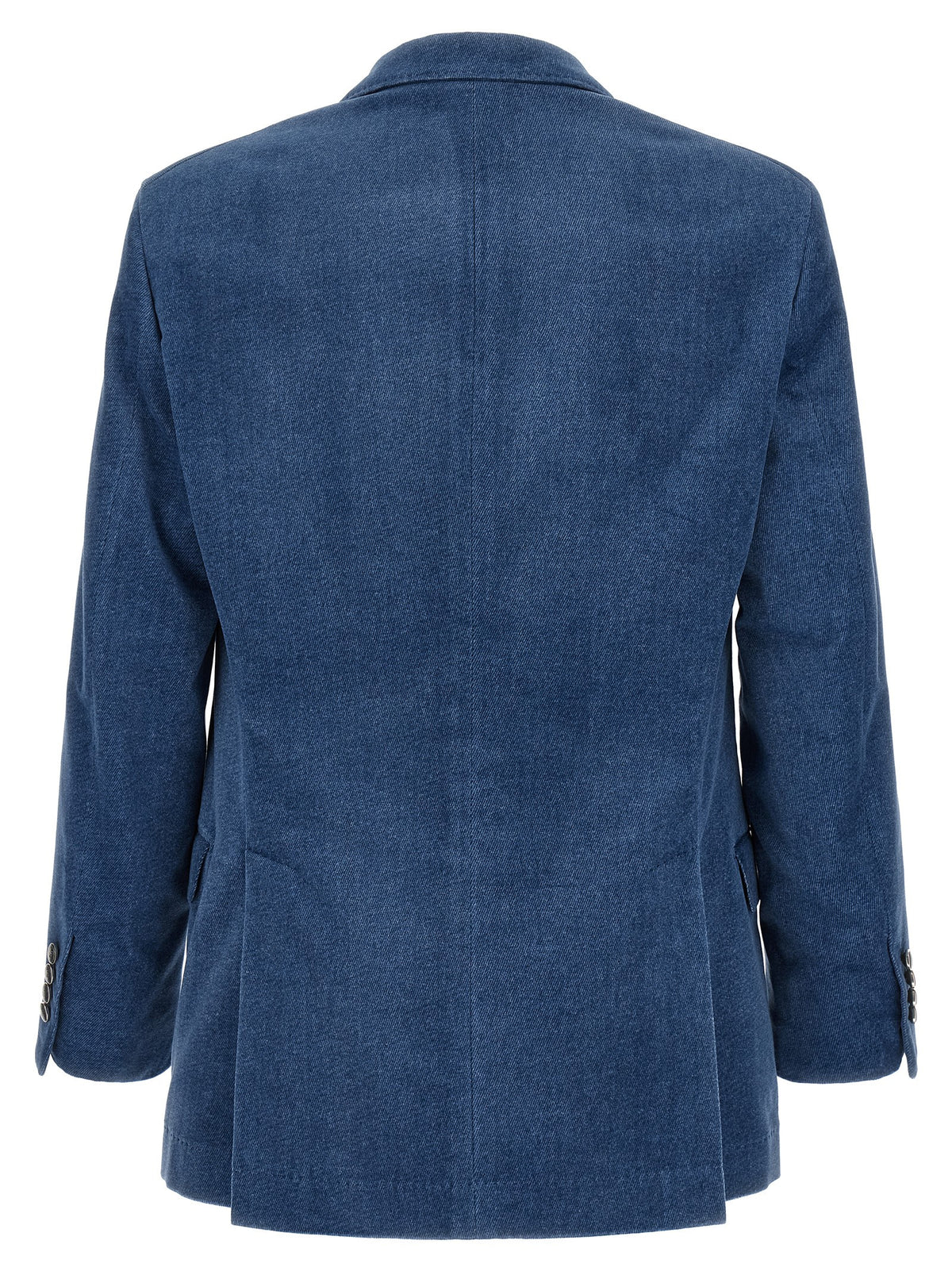 Brunello Cucinelli Blue Cotton Men's Blazer