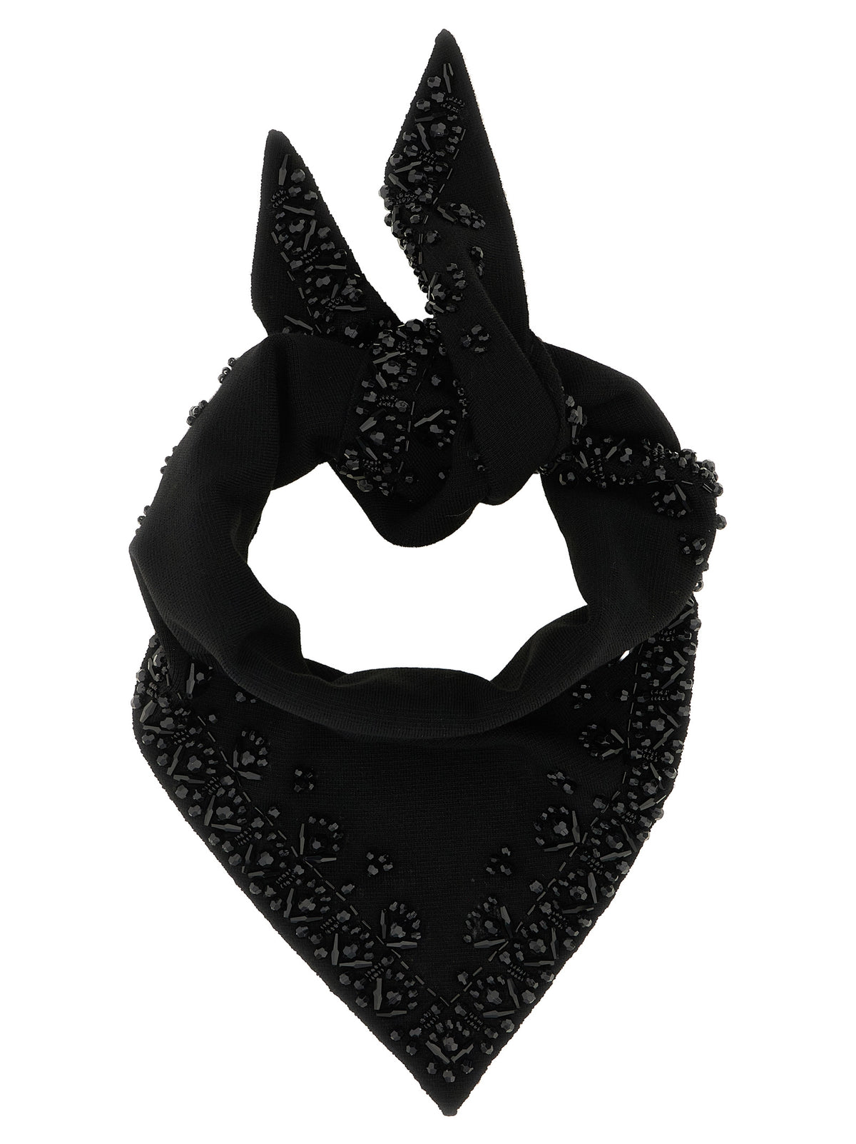 P.A.R.O.S.H. Black Wool Women's Foulard