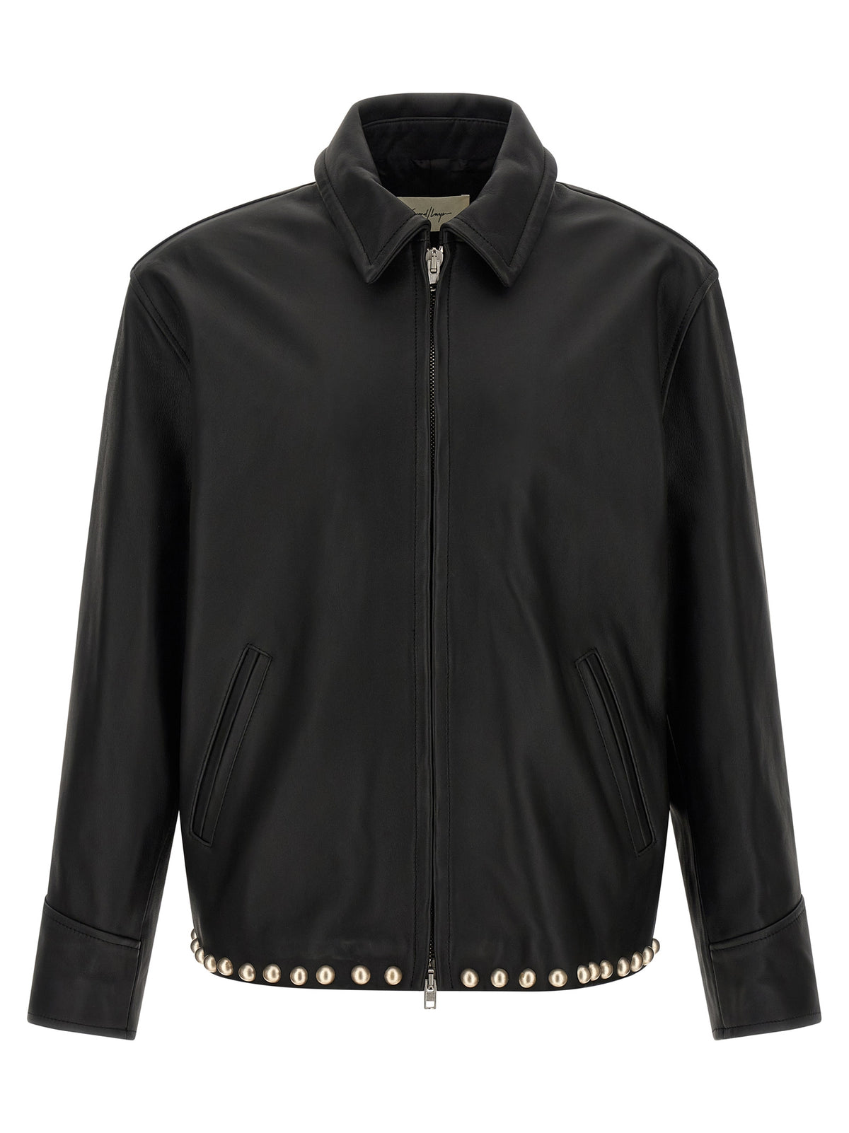 SECOND/LAYER Black Calfskin Leather Men's Jacket