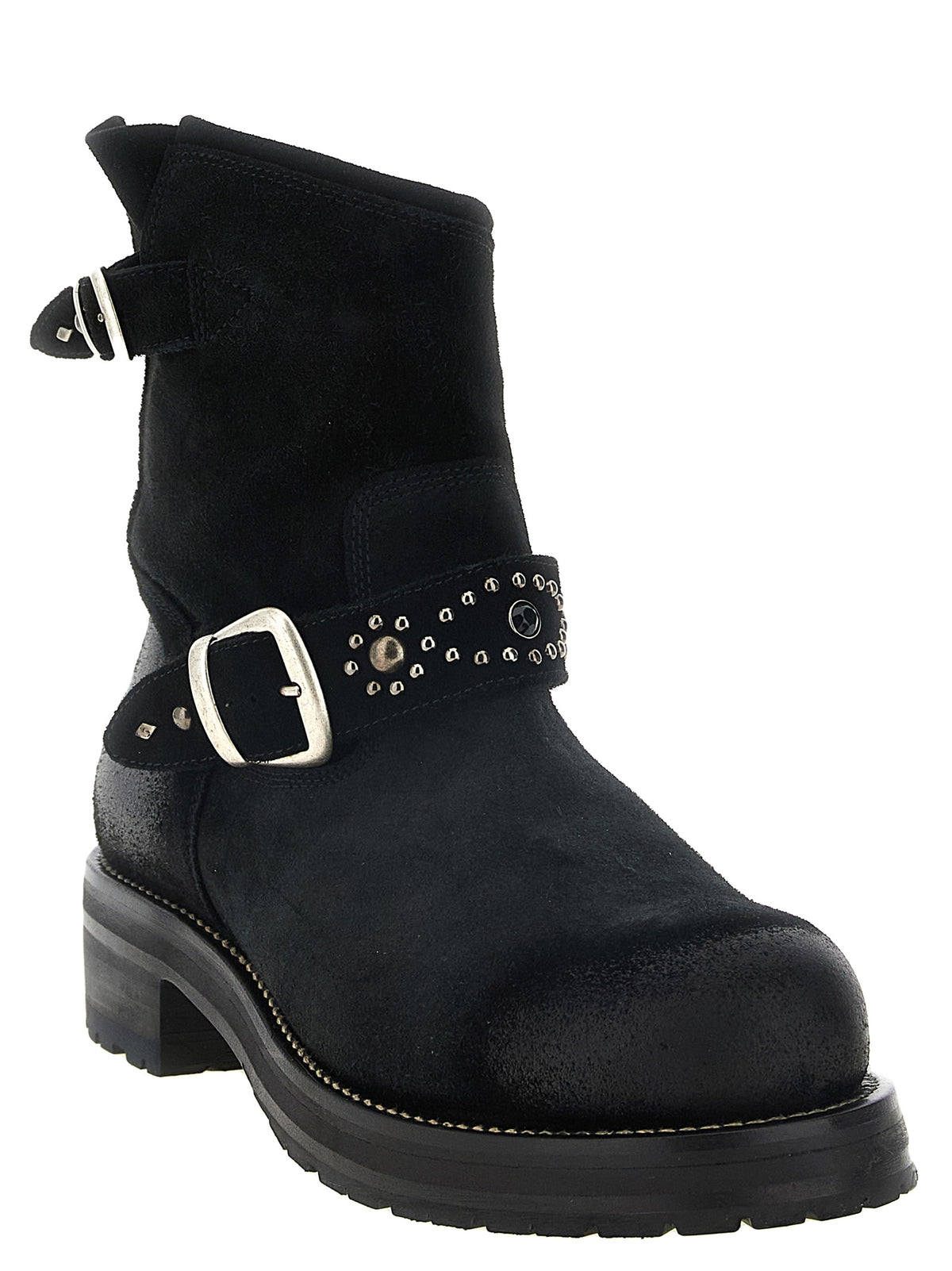 SECOND/LAYER Black Calfskin Ankle Men's Boots