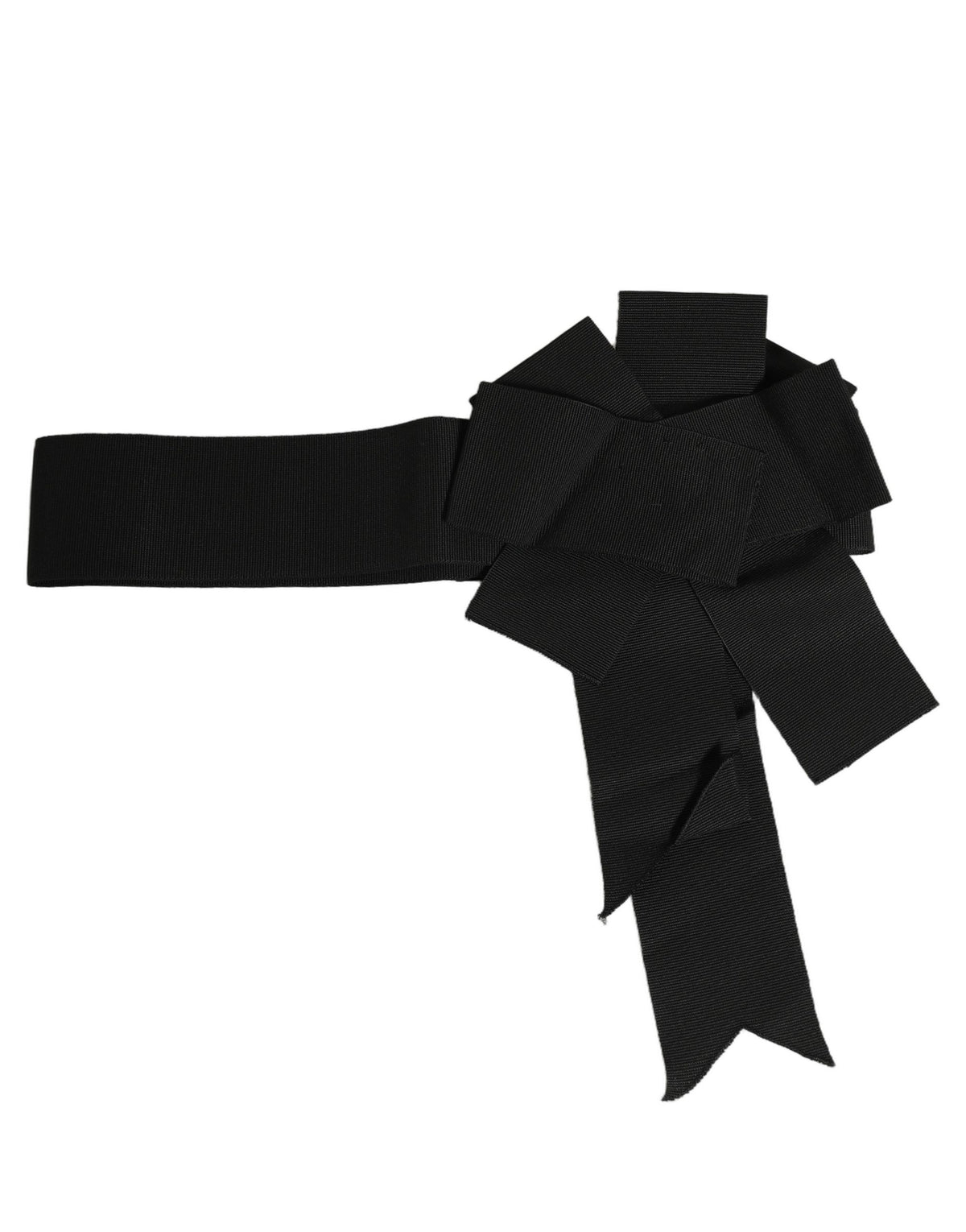 Dolce & Gabbana Black Cotton Wrap Around Tie Cintura Women's Belt