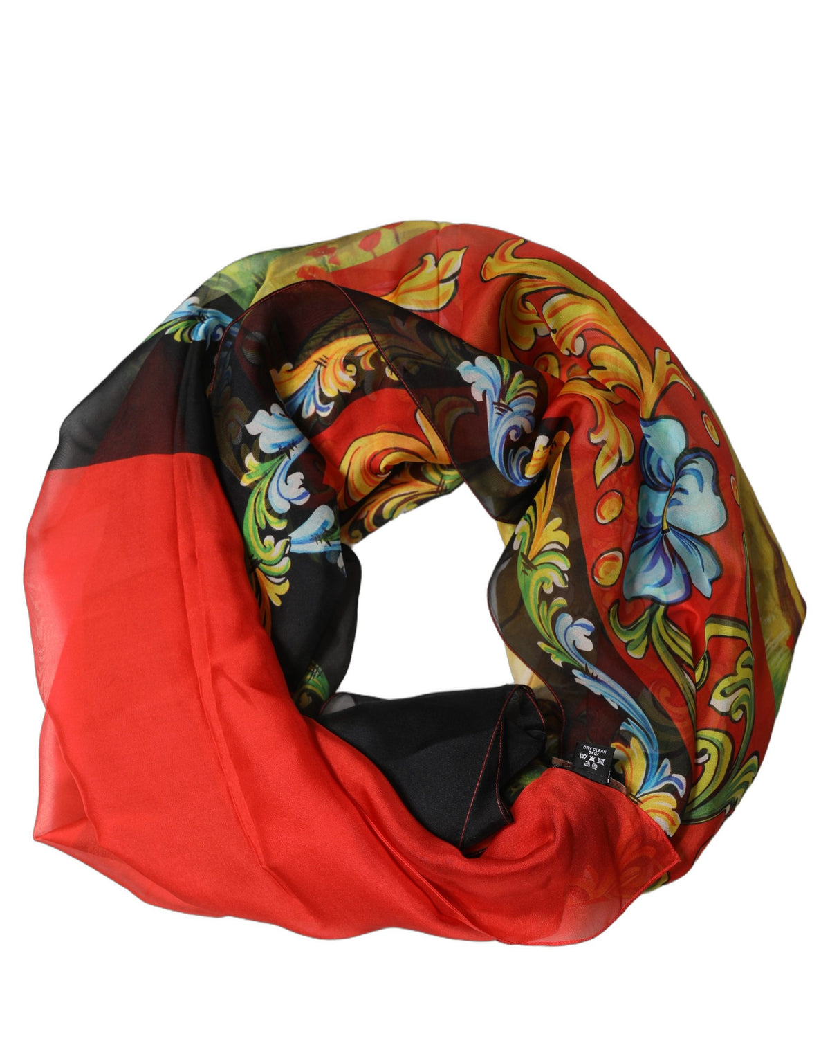 Dolce & Gabbana Multicolor Silk Printed Square Foulard Women's Scarf