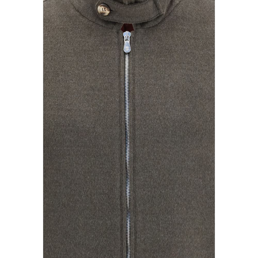 Brunello Cucinelli Gray Wool Oves Aries Full-Length Men's Jacket