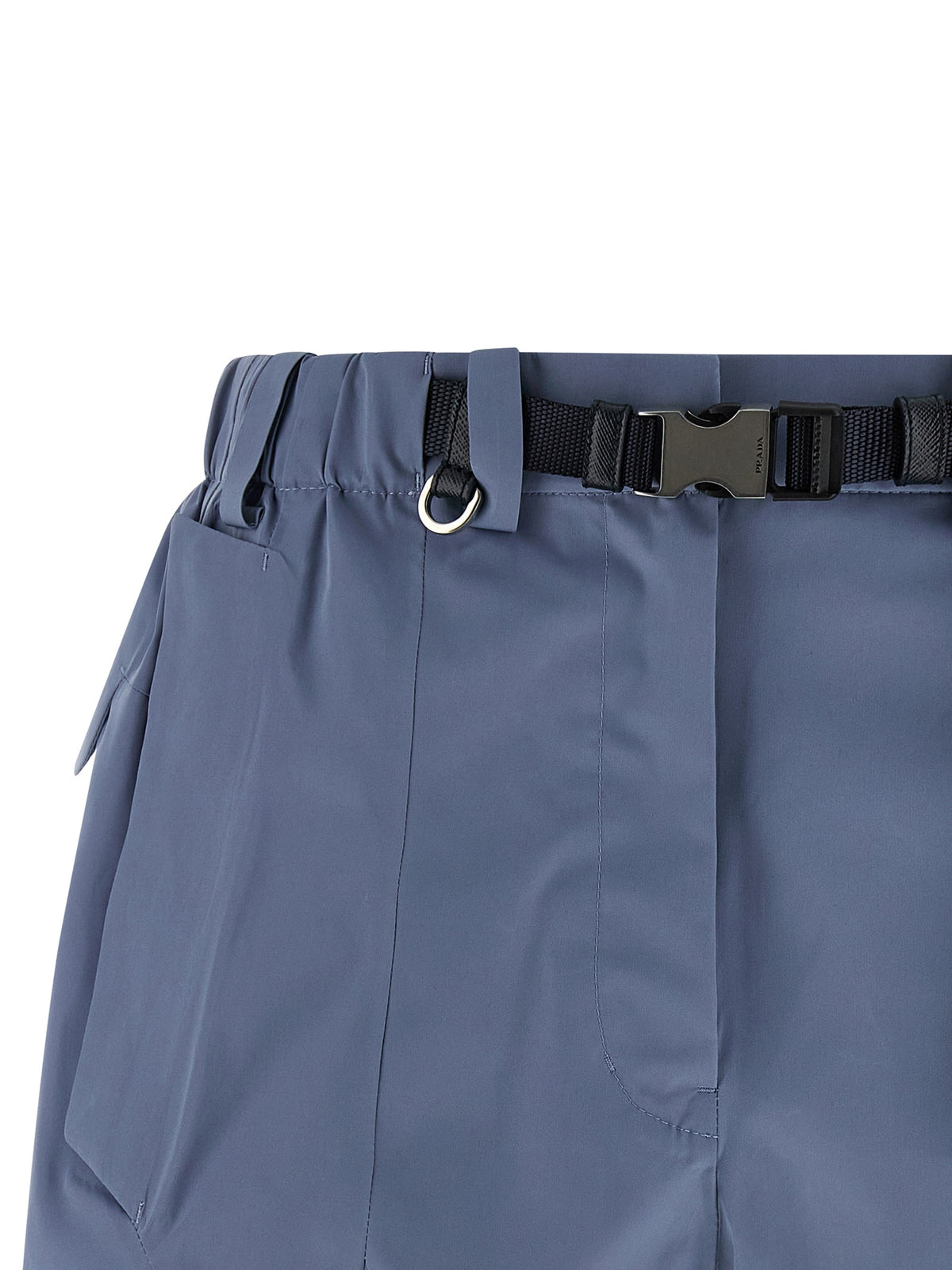 Prada Blue Polyester Bermuda Women's Shorts