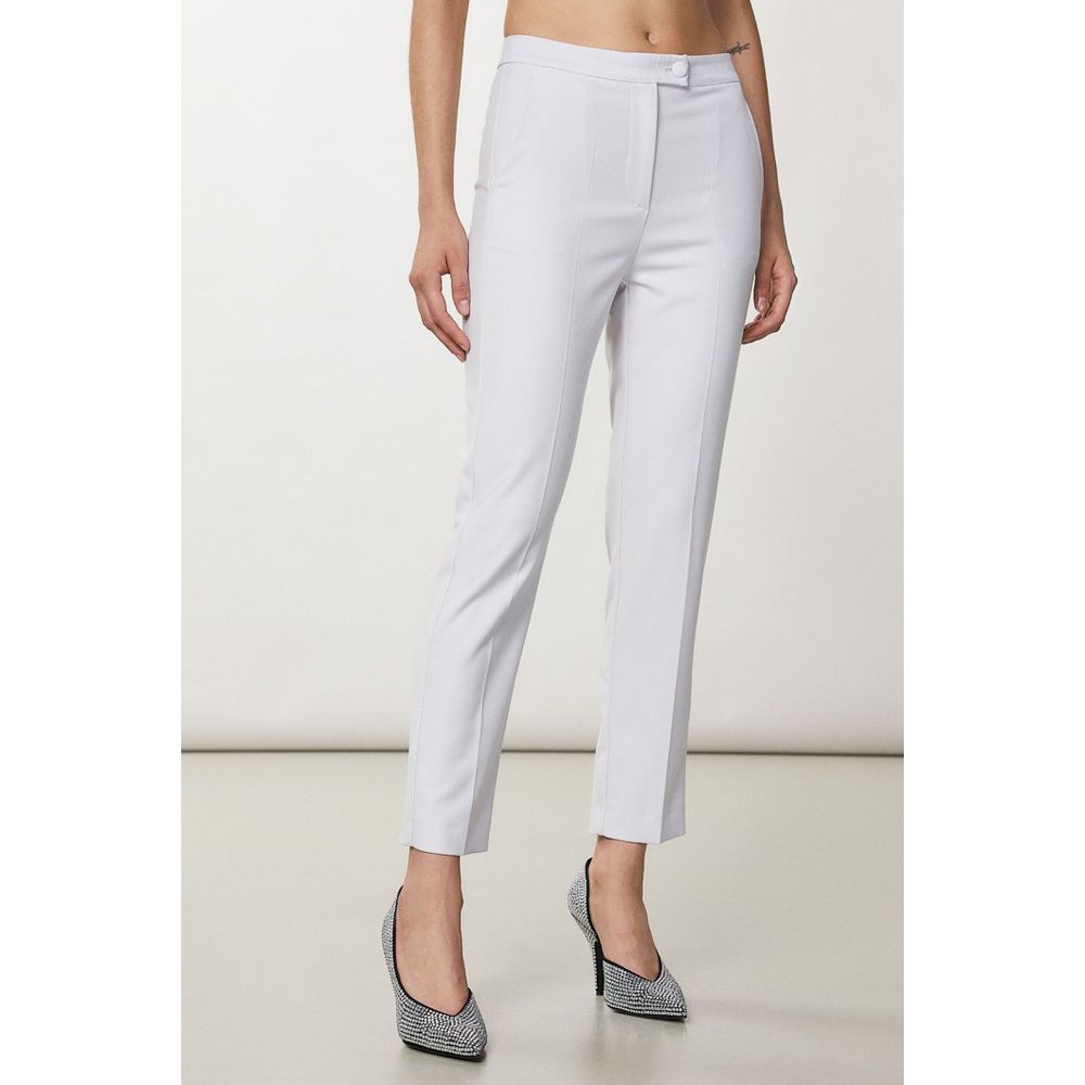 Patrizia Pepe White Polyester Dress Women's Pants