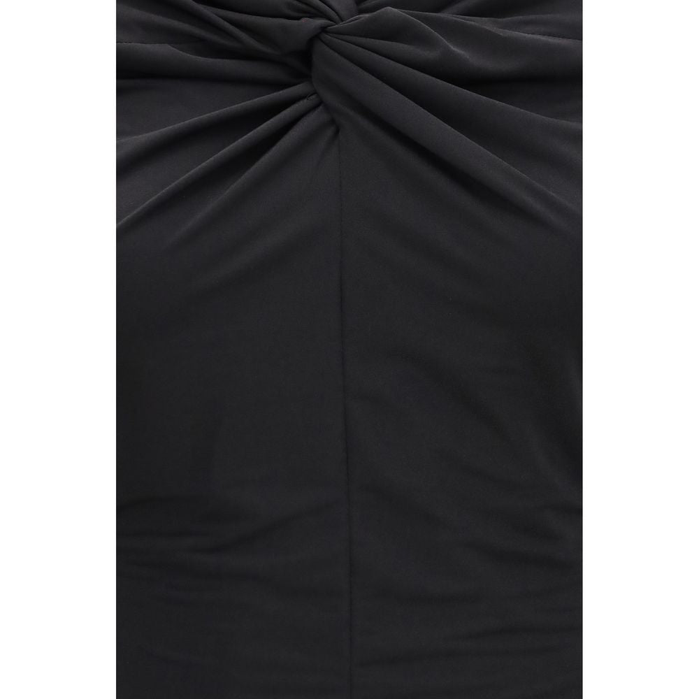 Nissa Black Polyester Women's Bodysuit