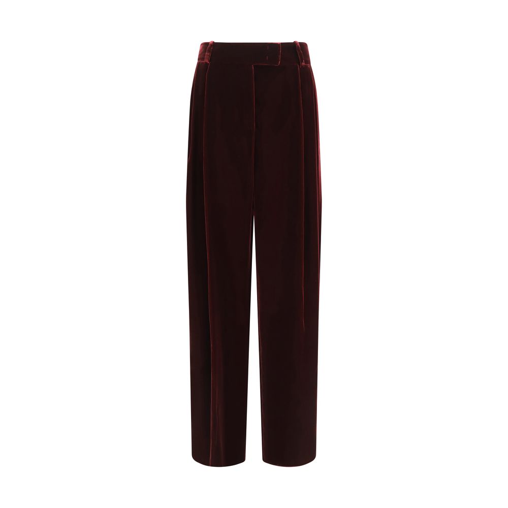 Giorgio Armani Bordeaux Viscose Dress Women's Pants