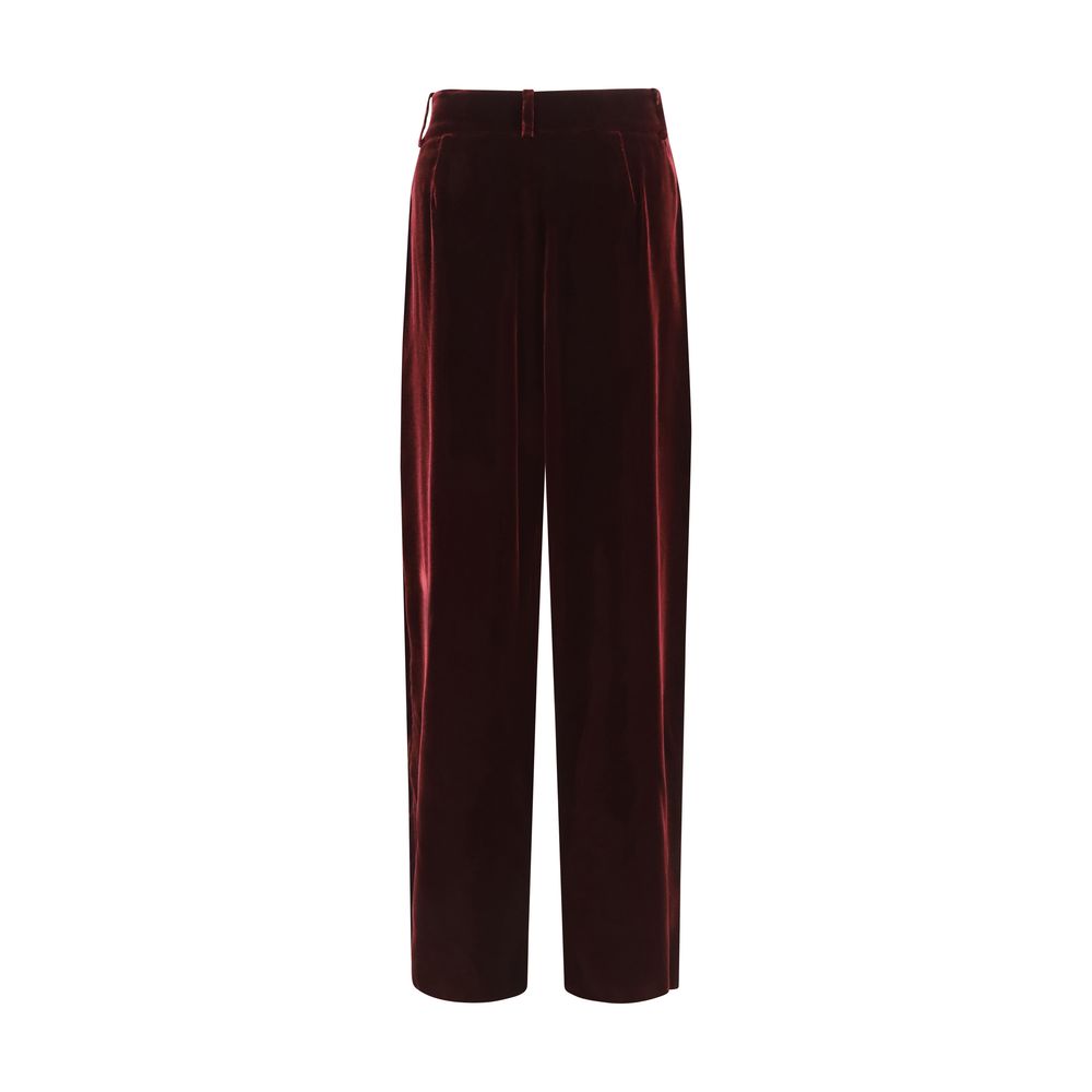 Giorgio Armani Bordeaux Viscose Dress Women's Pants