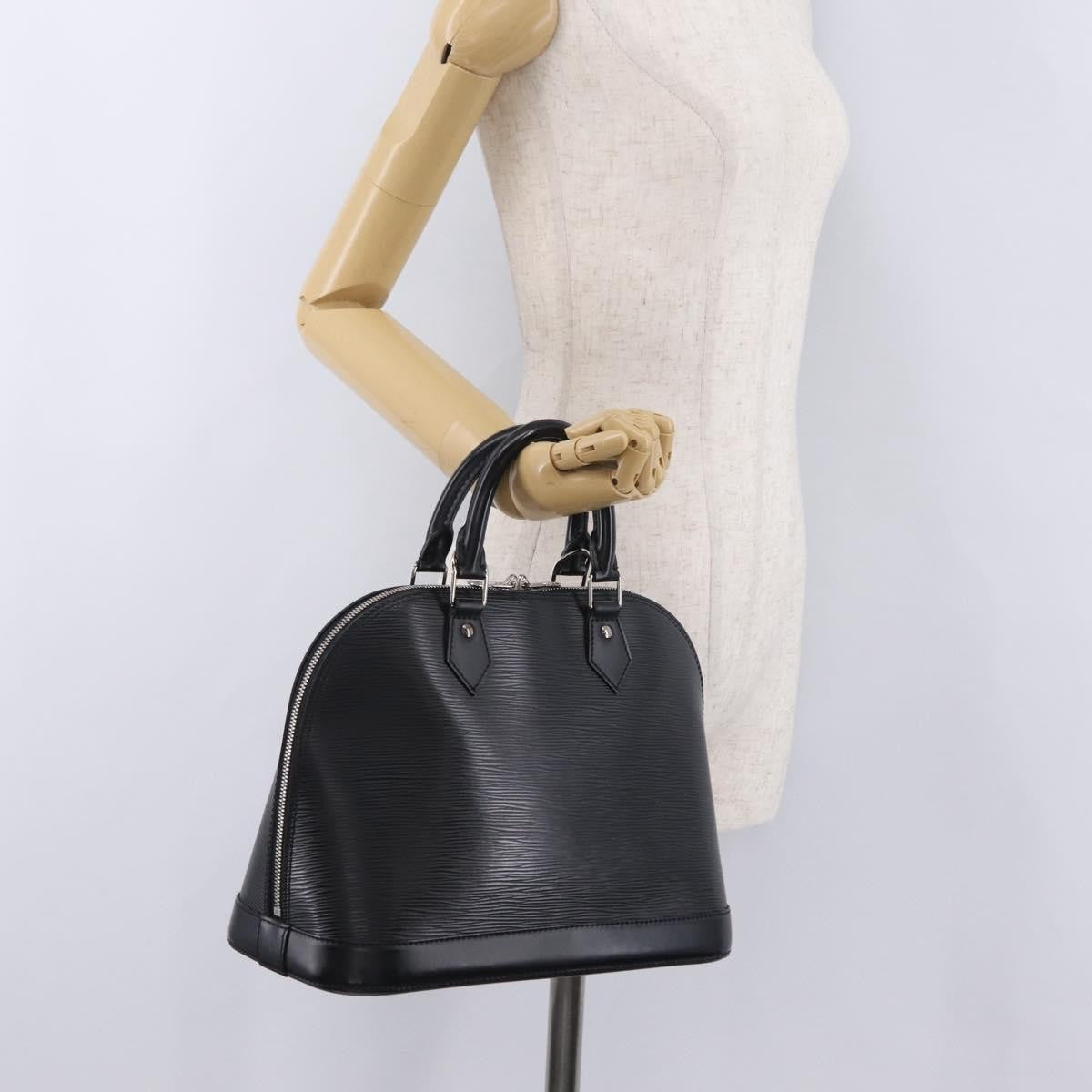 Louis Vuitton Alma Epi Leather Black Leather Handbag (Pre-Owned)