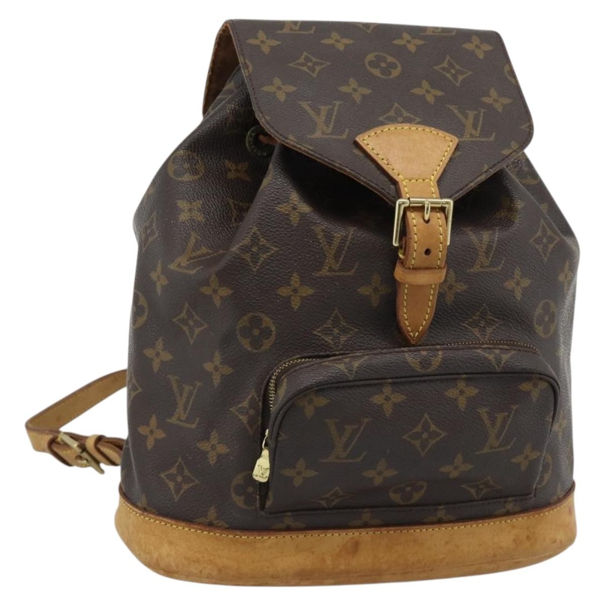 Louis Vuitton Vintage Montsouris Monogram Canvas Brown Canvas Backpack Bag (Pre-Owned)